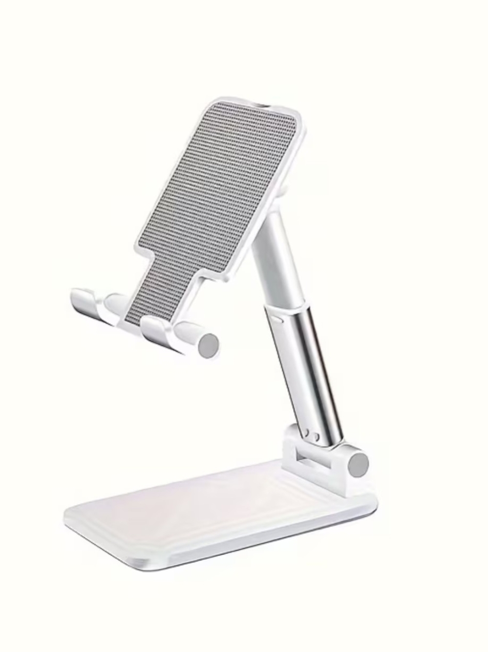 Adjustable White Tablet & Phone Stand -